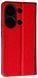 Кожаный чехол книжка Fibra case на Xiaomi Redmi Note 13 Pro (4G) / красный 200784 фото 2
