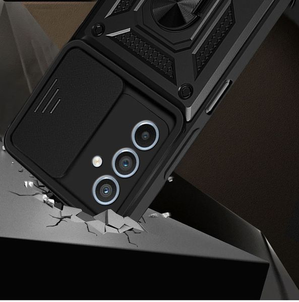PC + TPU чехол Armor Camshield для Samsung Galaxy M14 / черный 090712 фото