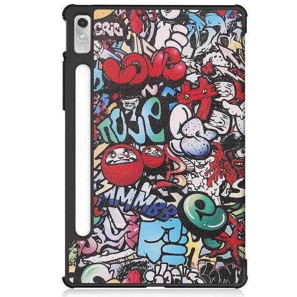 Шкіряний чохол книжка Crazy Horse для Lenovo Tab P11 Pro 2nd Gen graffiti 093984 фото