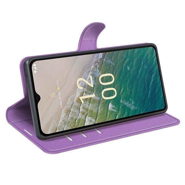 Чехол книжка Lichee для Nokia C32 фиолетовый 89913 фото