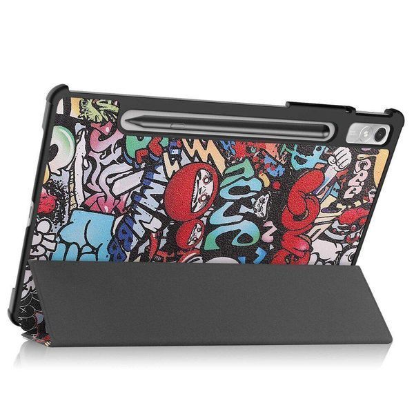 Шкіряний чохол книжка Crazy Horse для Lenovo Tab P11 Pro 2nd Gen graffiti 093984 фото
