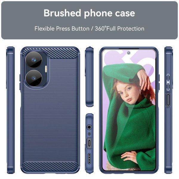 TPU чехол накладка Urban для Realme C55 / синій 089360 фото
