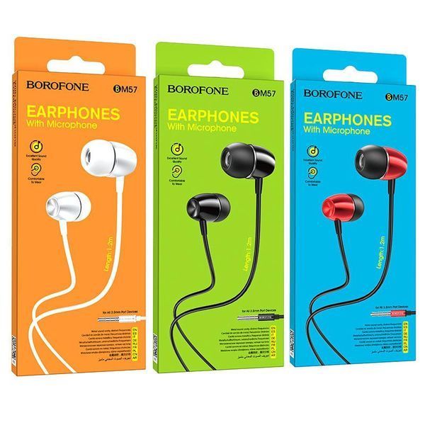 Навушники Borofone BM57 Platinum (1.2m) сріблястий 87634 фото