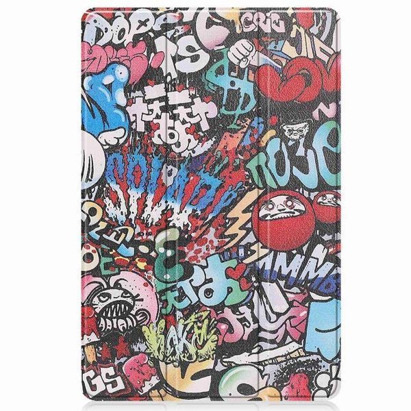 Шкіряний чохол книжка Crazy Horse для Lenovo Tab P11 Pro 2nd Gen graffiti 093984 фото