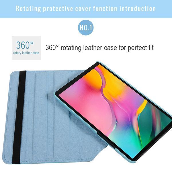 Кожаный чехол книжка 360 для Samsung Galaxy Tab S6 Lite (10.4") / синий 082306 фото