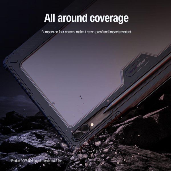 Чохол книжка Nillkin Bumper Leather Case Pro на Samsung Galaxy Tab S10 Ultra (14.6") / чорний 098615 фото