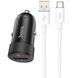 Автомобильное ЗУ Hoco Z32A Flash Power QC3.0 18W 1USB with Type-C Cable 81415 фото 1