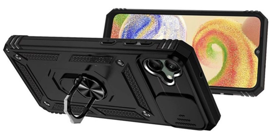 PC + TPU чохол Camshield armor для Samsung Galaxy A04E / чорний 087439 фото