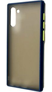 TPU чехол накладка Matte Color Case для Samsung Galaxy Note 10 синий 92265 фото