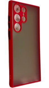 TPU чехол накладка Matte Color Case для Samsung Galaxy S23 Ultra красный 092165 фото