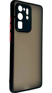 TPU чехол накладка Matte Color Case для Samsung Galaxy S20 Ultra черный 092215 фото