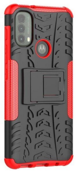 PC + TPU чохол Armor на Motorola E40 червоний 89506 фото