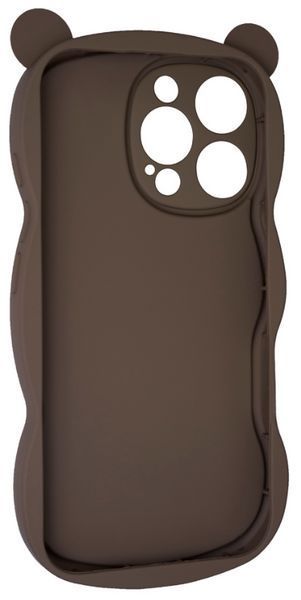 Силиконовый 3D чехол Hello Bear для iPhone 15 Pro / brown 202486 фото