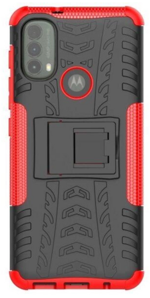 PC + TPU чохол Armor на Motorola E40 червоний 89506 фото
