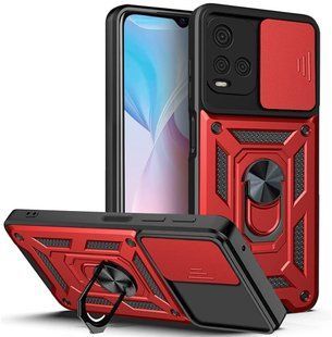 PC + TPU чохол Camshield armor для Vivo Y21s / червоний 90503 фото