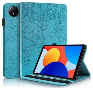 Чехол книжка Wood Book на планшет Xiaomi Redmi Pad SE (8.7") / голубой 200878 фото