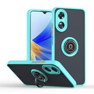 TPU чехол накладка Matte Ring Magnit для OPPO A58 4G бирюзовый 094855 фото