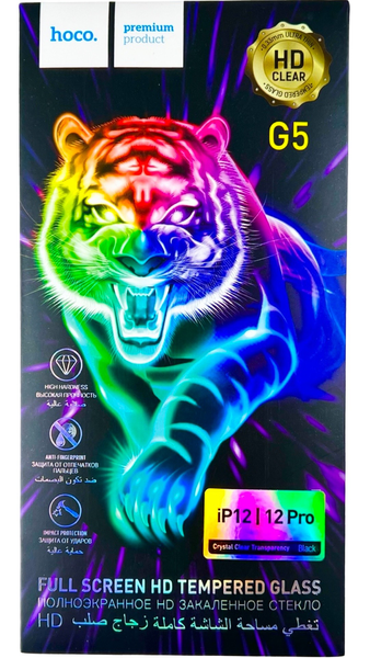 Защитное стекло Hoco G5 на iPhone 12 (на айфон 12) черный 085264 фото