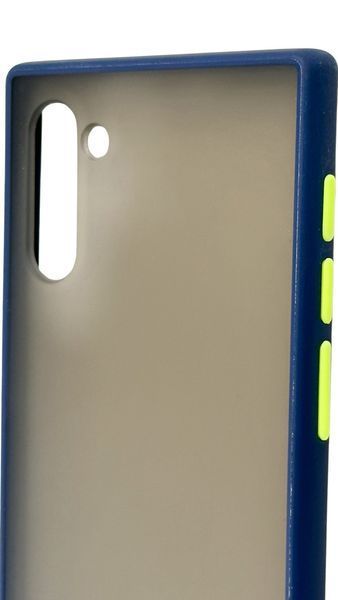 TPU чохол накладка Matte Color Case для Samsung Galaxy Note 10 синій 92265 фото