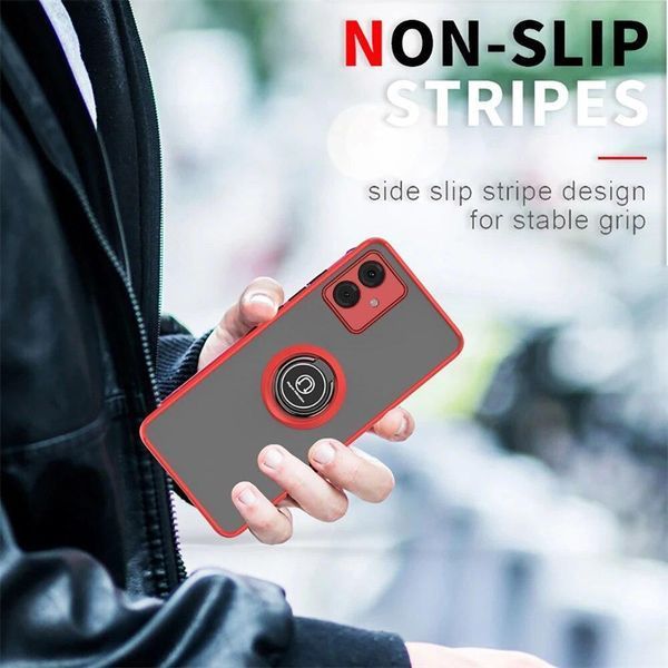 TPU чохол накладка Matte Ring Magnit для Motorola G14 чорний 093111 фото
