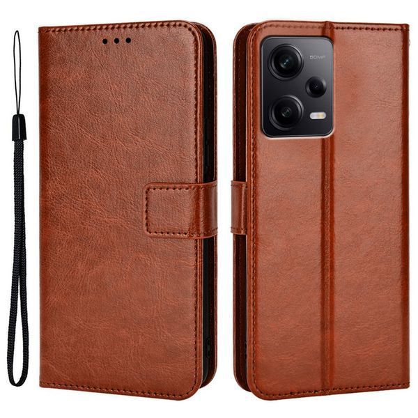 Чехол книжка Book case для Xiaomi Redmi Note 12 Pro (5G) / коричневый 091258 фото