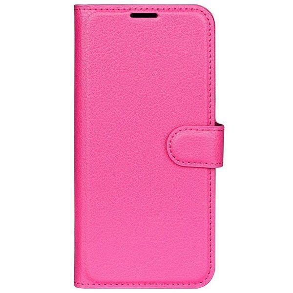Кожаный чехол книжка Lichee для ZTE blade A53 малиновый 093056 фото