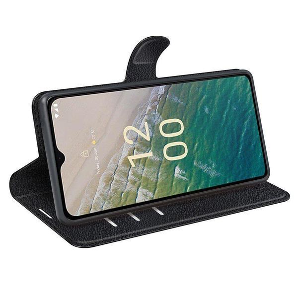 Чехол книжка Lichee для Nokia C32 черный 89908 фото