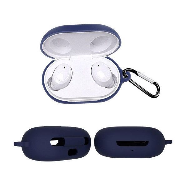 Силіконовий чохол із карабіном для OPPO Enco Buds W12 синій 91008 фото