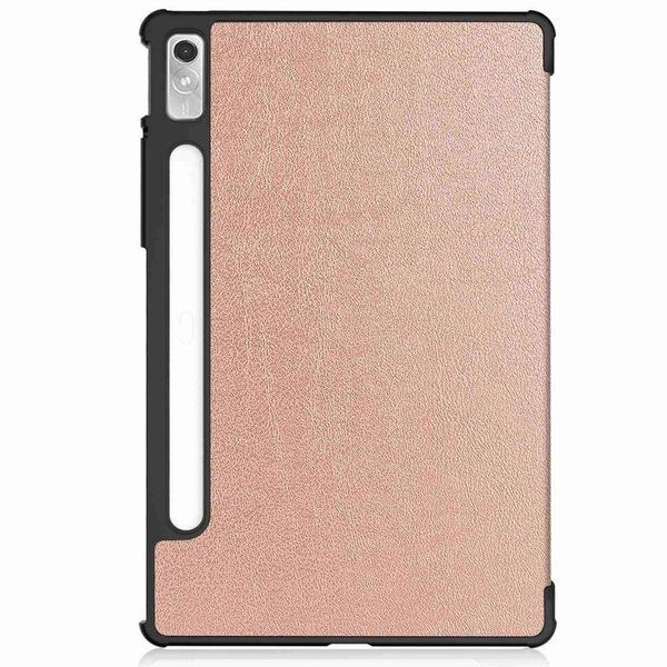 Кожаный чехол книжка Crazy Horse для Lenovo Tab P11 Pro 2nd Gen rose gold 093979 фото