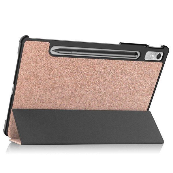 Кожаный чехол книжка Crazy Horse для Lenovo Tab P11 Pro 2nd Gen rose gold 093979 фото