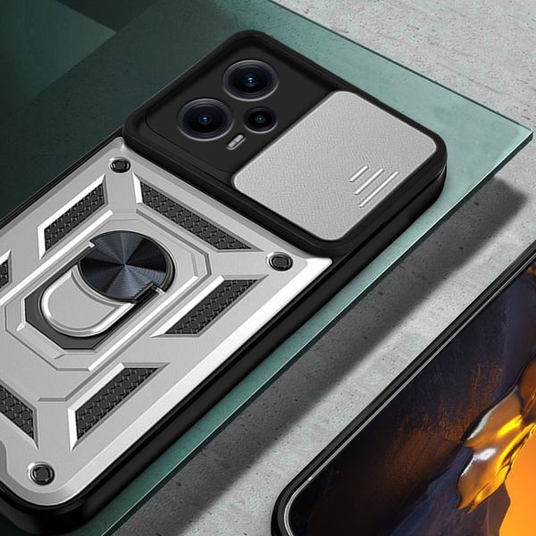 PC + TPU чехол Camshield armor для Poco F5 / зеленый 091208 фото