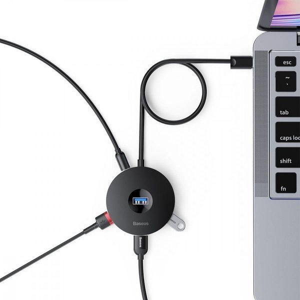 HUB переходник Baseus Round Box USB to USB 3.0 + 3USB 2.0 (1m) 80578 фото