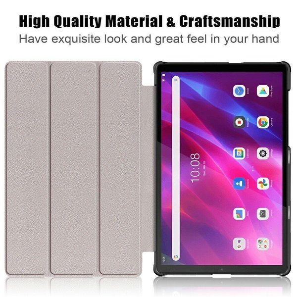 Кожаный чехол книжка Crazy Horse для Lenovo Tab K10 красный 093850 фото
