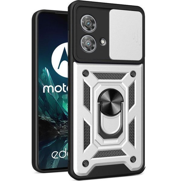 PC + TPU чохол Camshield Armor для Motorola Edge 40 Neo / сріблястий 093586 фото
