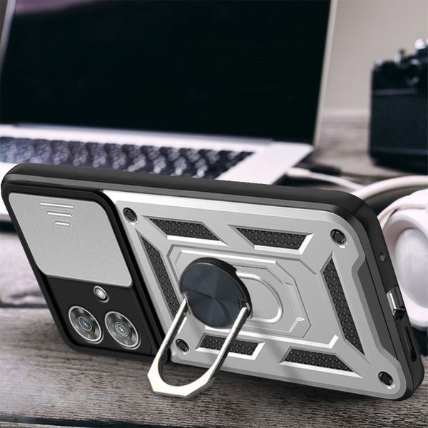 PC + TPU чохол Camshield Armor для Motorola Edge 40 Neo / сріблястий 093586 фото