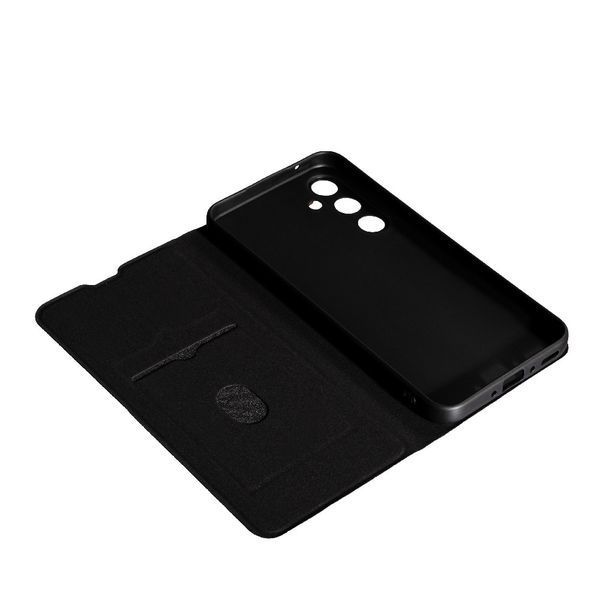 Шкіряний чохол-книжка Fibra case на Samsung Galaxy A35 / сірий 096984 фото