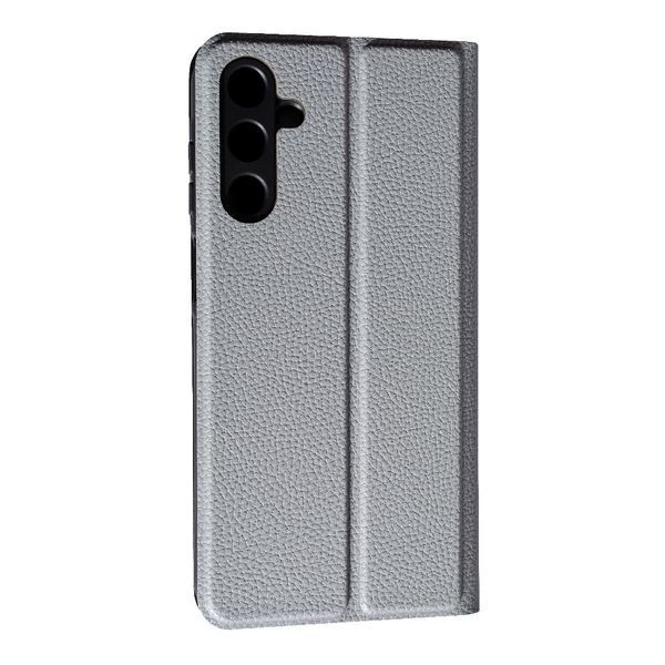 Шкіряний чохол-книжка Fibra case на Samsung Galaxy M15 (5G) / сірий 096985 фото