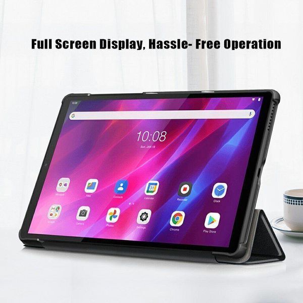 Кожаный чехол книжка Crazy Horse для Lenovo Tab K10 красный 093850 фото