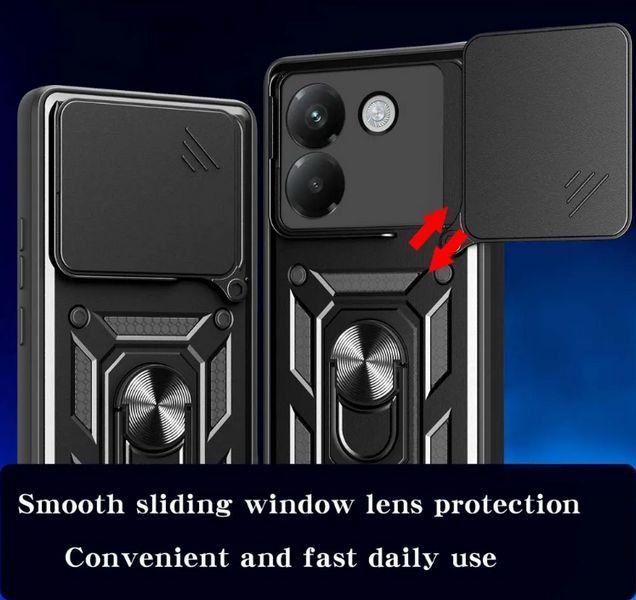 PC + TPU чехол Camshield Armor для POCO M7 Pro (5G) / зеленый 202198 фото