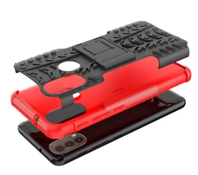 PC + TPU чохол Armor на Motorola E40 червоний 89506 фото
