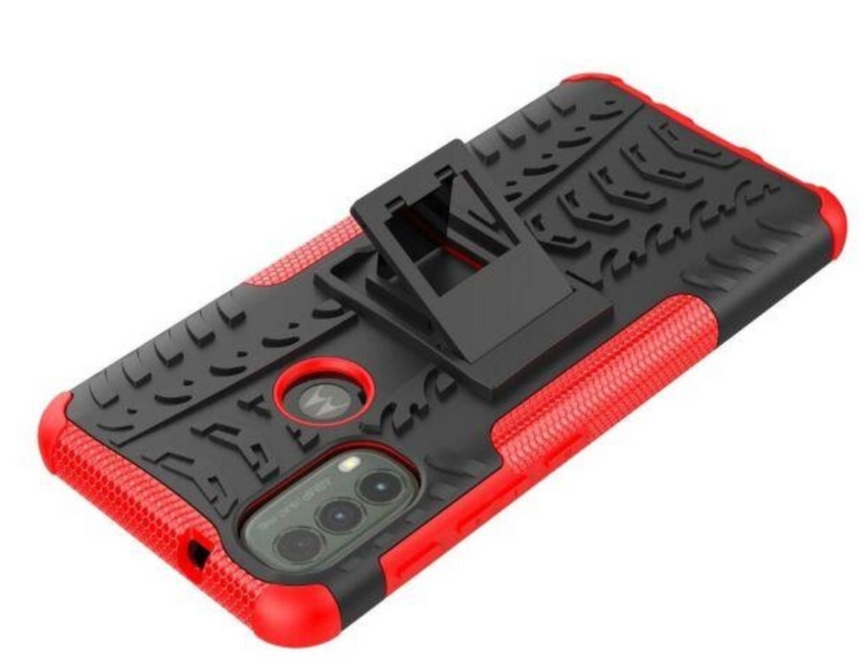 PC + TPU чохол Armor на Motorola E40 червоний 89506 фото