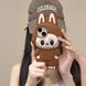 Гумовий 3D чохол Labubu Toy для iPhone 13/коричневий 099545 фото 2