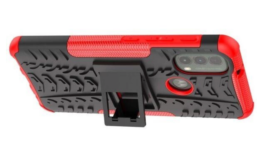 PC + TPU чохол Armor на Motorola E40 червоний 89506 фото