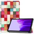 Кожаный чехол книжка Crazy Horse для Lenovo Tab K10 квадратики 096363 фото
