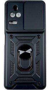 PC + TPU чехол Camshield armor на Xiaomi Poco F4 (на поко ф4) черный 087290 фото