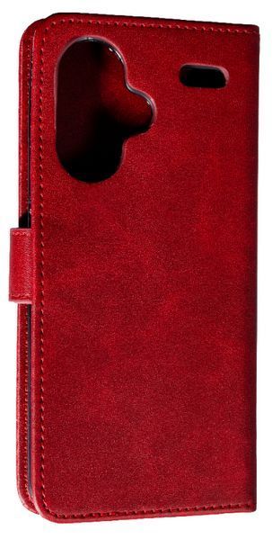 Шкіряний чохол-книжка Business Book на Xiaomi Redmi Note 13 Pro Plus (5G) / червоний 095959 фото