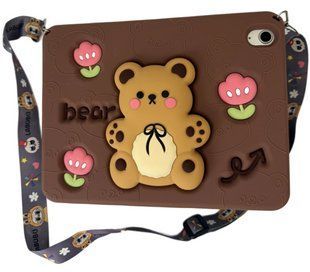 Чехол Happy Case на планшет Apple iPad 11" (A16) 2025 / Flower Bear (с ремешком) 203121 фото