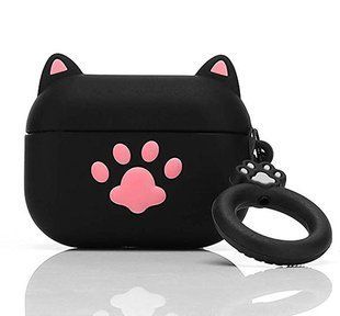 Силіконовий чохол із карабіном для AirPods 4/Paw 098513 фото