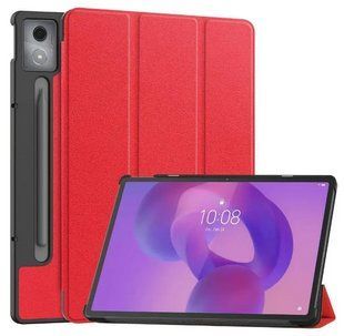 Шкіряний чохол книжка Crazy Horse на планшет Lenovo Xiaoxin Pad Pro (12.7") 2025 / червоний 202571 фото