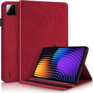 Чохол книжка Wood Book на планшет Xiaomi Pad 8 (11.2") / червоний 100926 фото